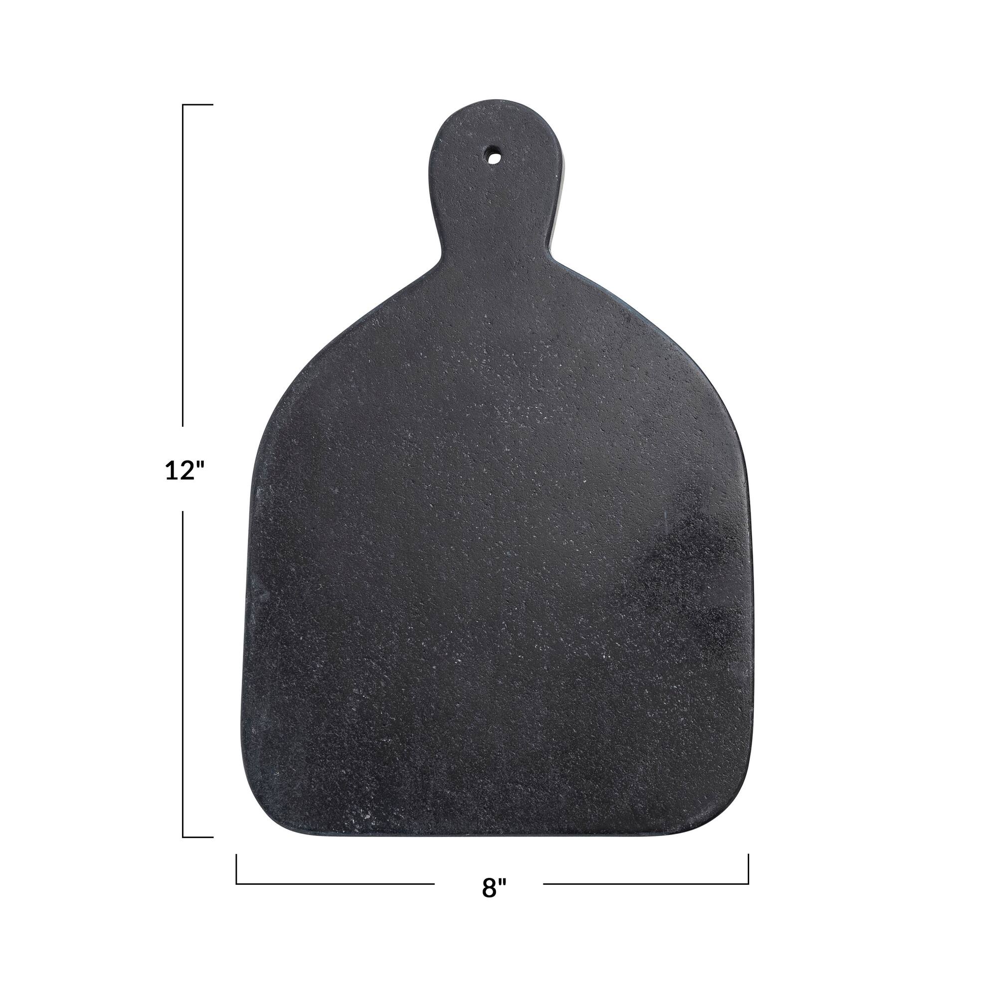Hello Honey® 12" Black Modern Marble Cutting or Charcuterie Board with Handle